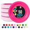 50 Count Cerise Paper Plates Hot Pink Disposable Party Supplies Round 7"